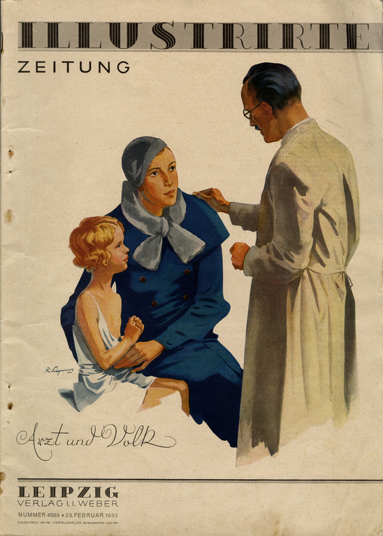 Illustrirte Zeitung – Die Wochenschrift des Gebildeten, Bd. 180, Nr. 4589, 23. Februar 1933, Sondernummer „Arzt und Volk“, Titelblatt