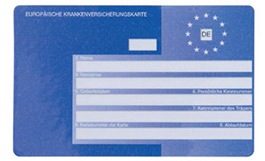 Europäische Krankenversicherungskarte (EHIC) – Muster ohne Daten Europäische Krankenversicherungskarte (EHIC) – Muster ohne Daten