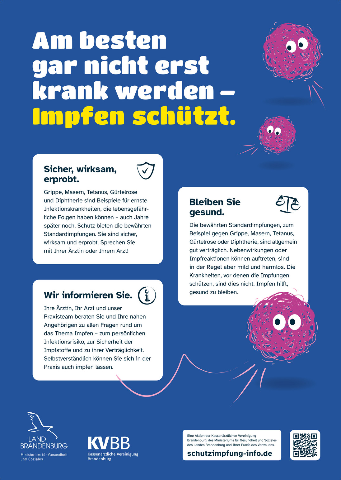 Plakat Motiv 1: Impfen schützt